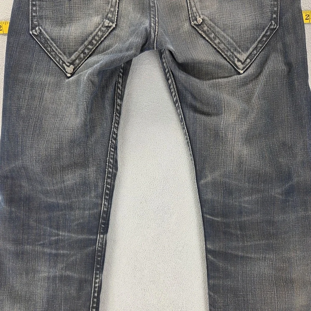 VTG Levis 504 Jeans Mens Blue Straight Engineered Honeycomb Whiskers Fits 31x26